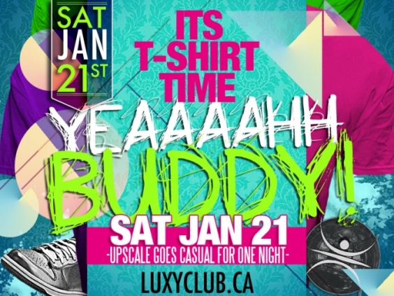 It's T-Shirt Time Inside Luxy Nightclub